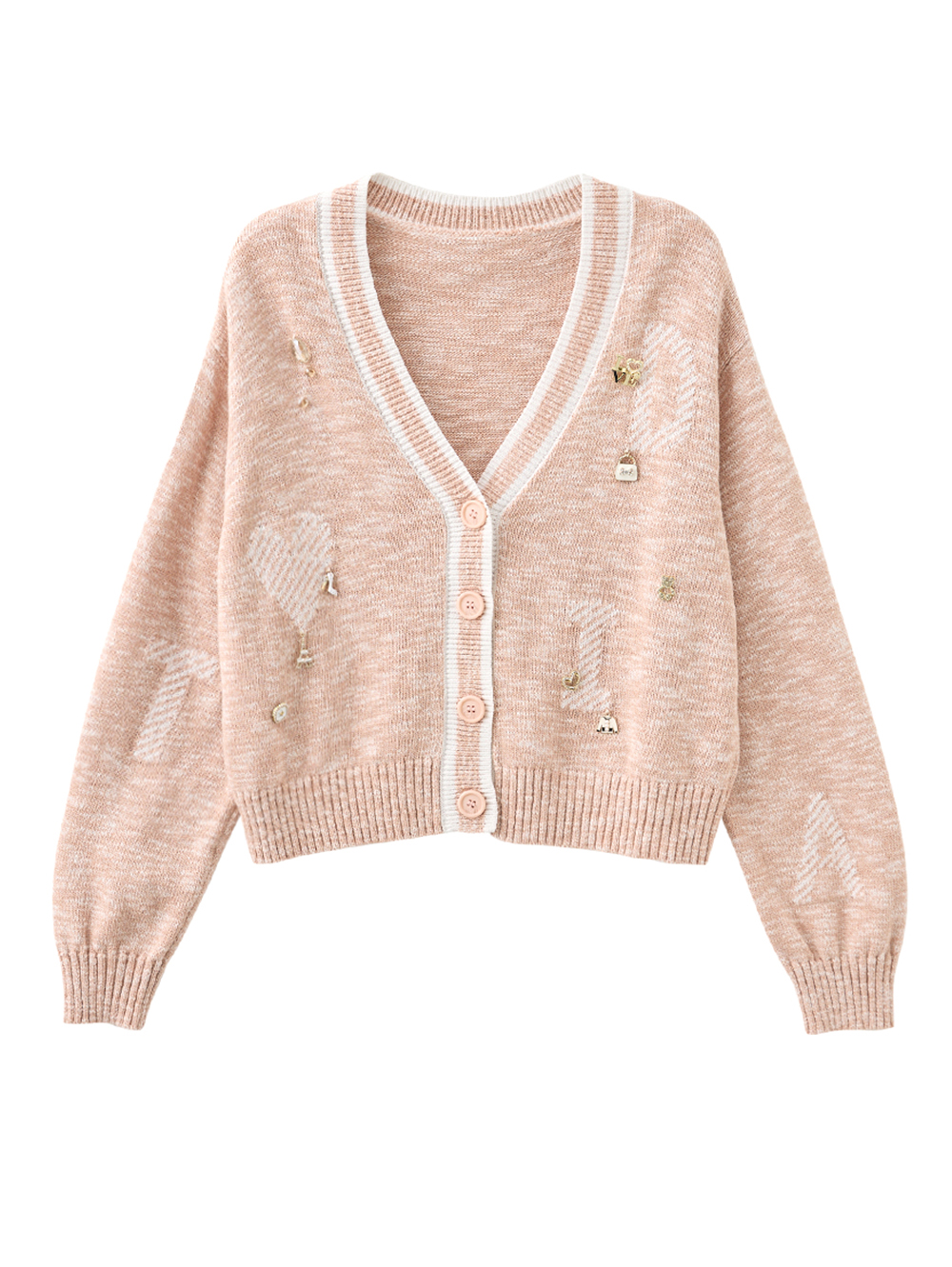 DITA學院風造型縫飾針織外套