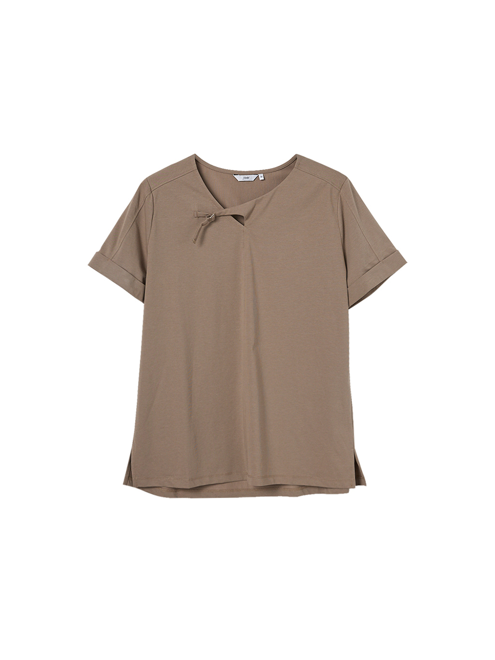 JOAN領口簍空五金裝飾中長版T恤