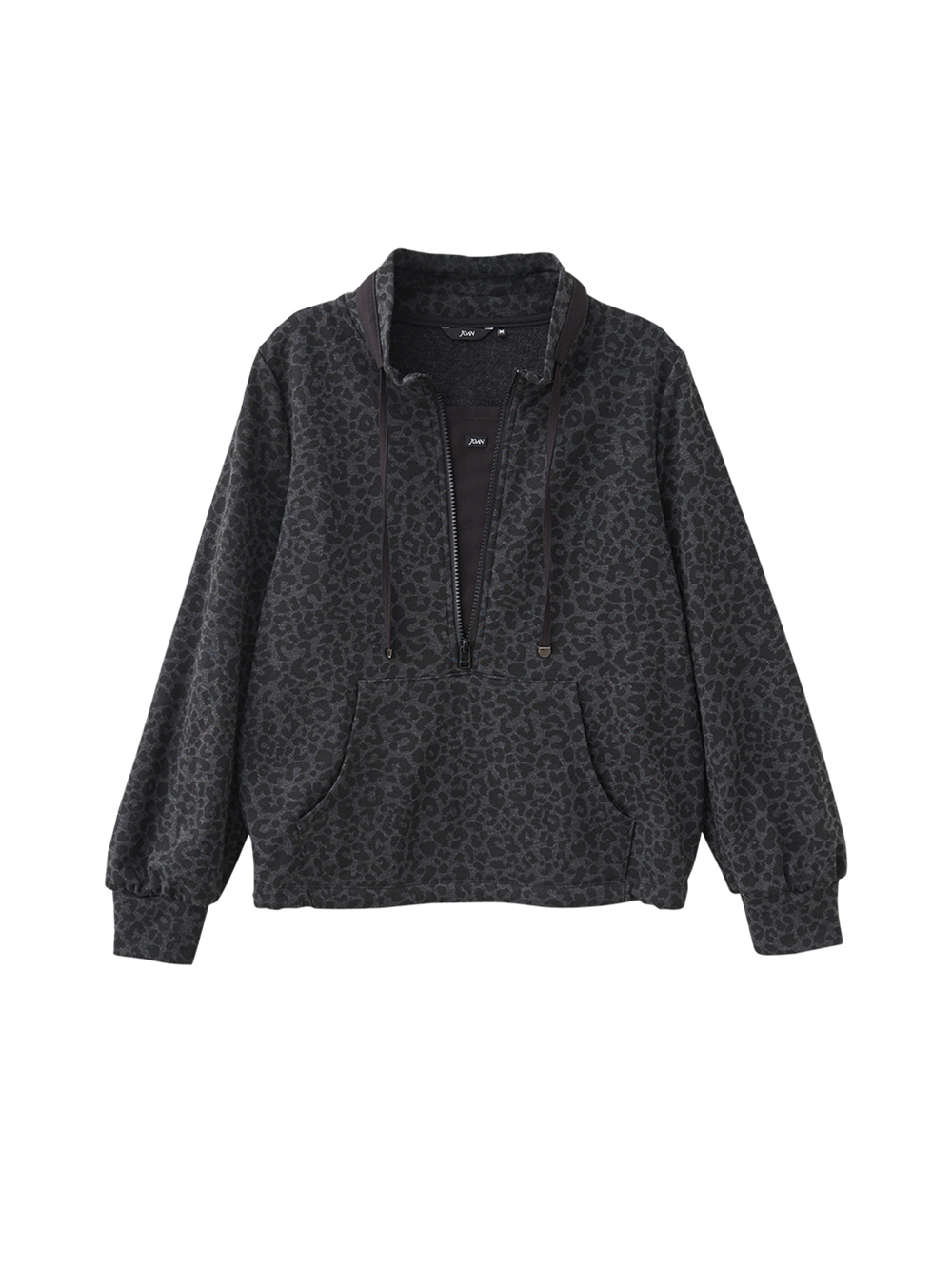 JOAN霧面豹紋磨毛上衣