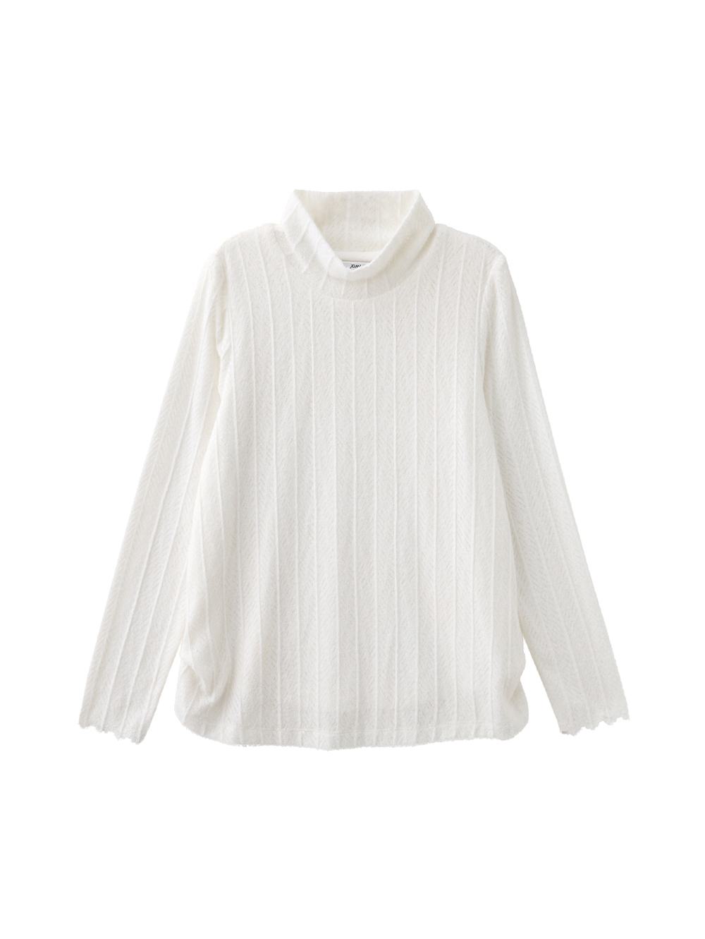 JOAN柔光蕾絲立領彈性上衣