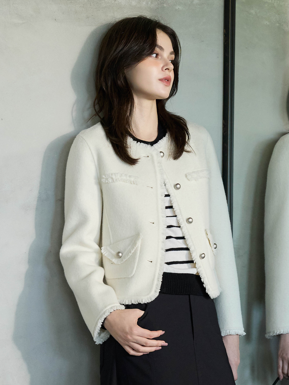 JOAN法式優雅毛料短外套