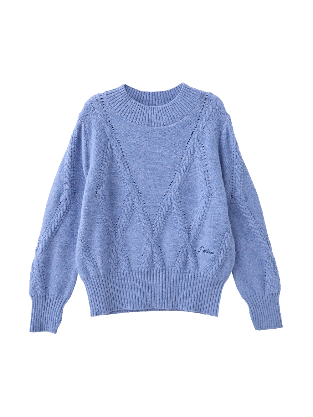 JOAN細緻麻花V輪廓設計針織衫