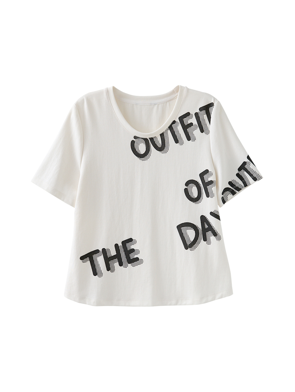 DENOVO都會休閒字母印花T恤