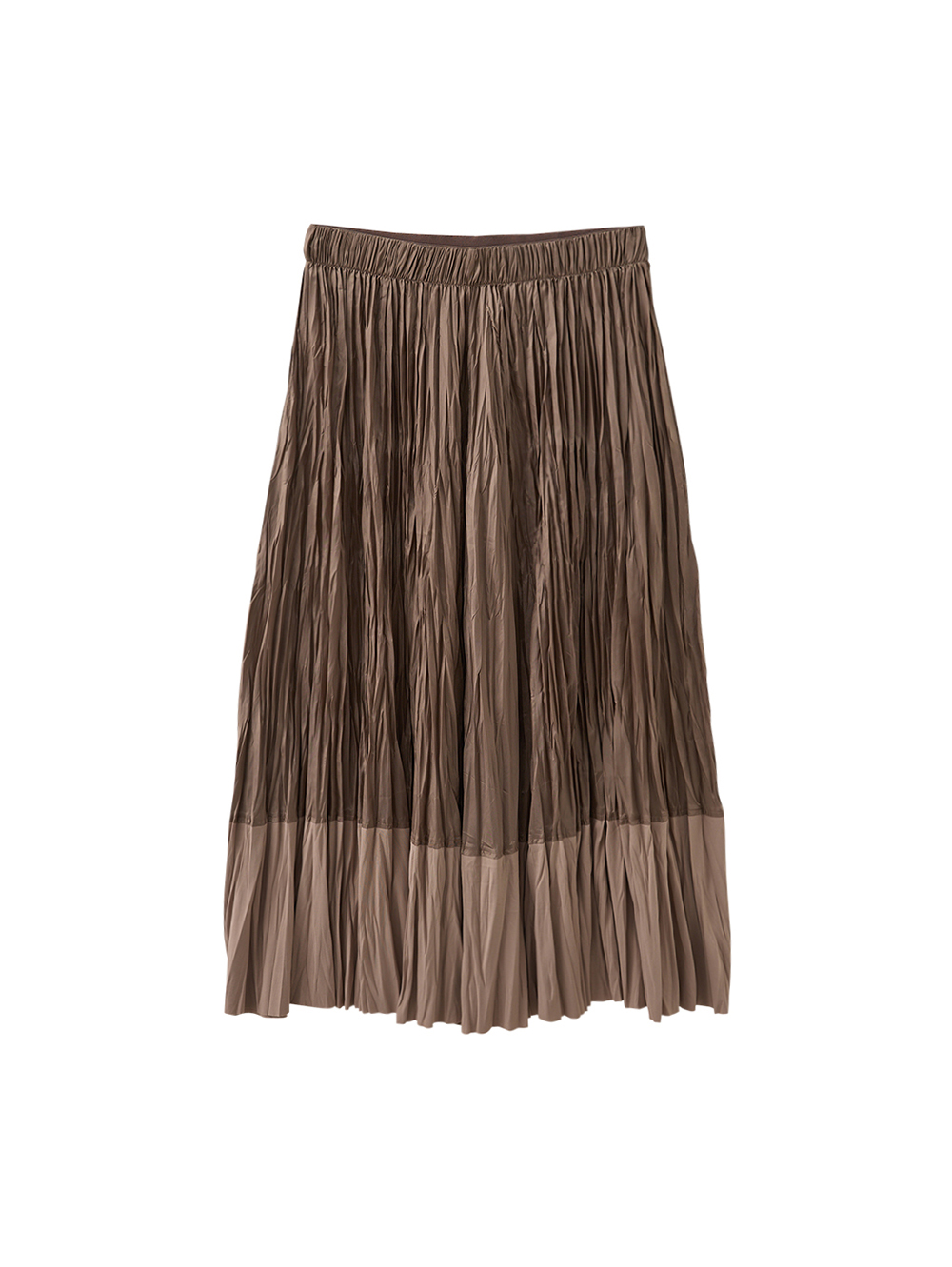 DENOVO都會感層次拼接壓褶長裙