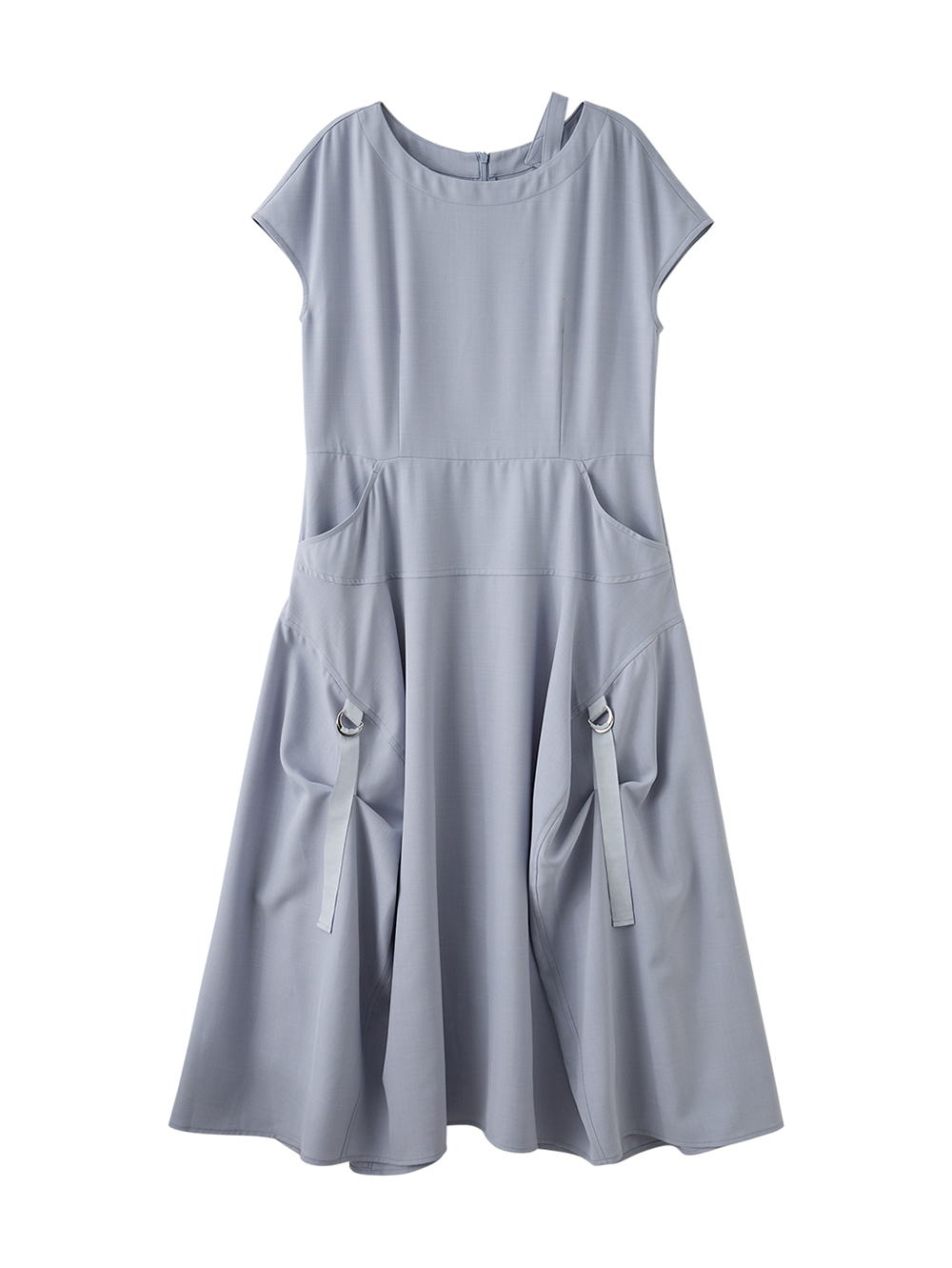 DENOVO立體剪裁D環裝飾長洋裝