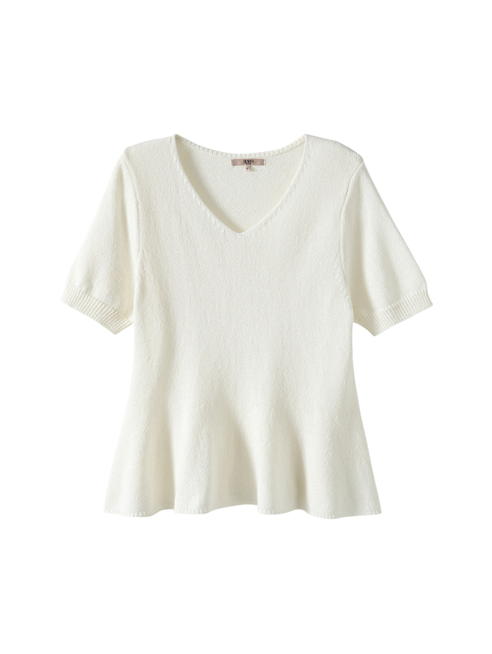 DENOVO氣質收腰傘擺針織上衣