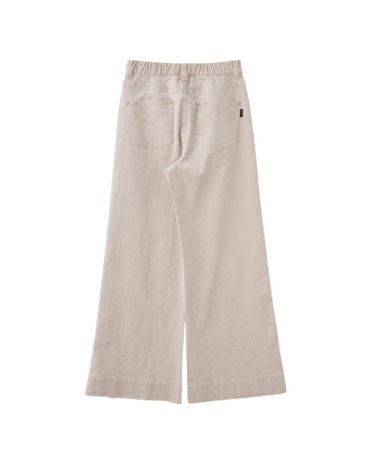 abito修長不收邊牛仔寬褲