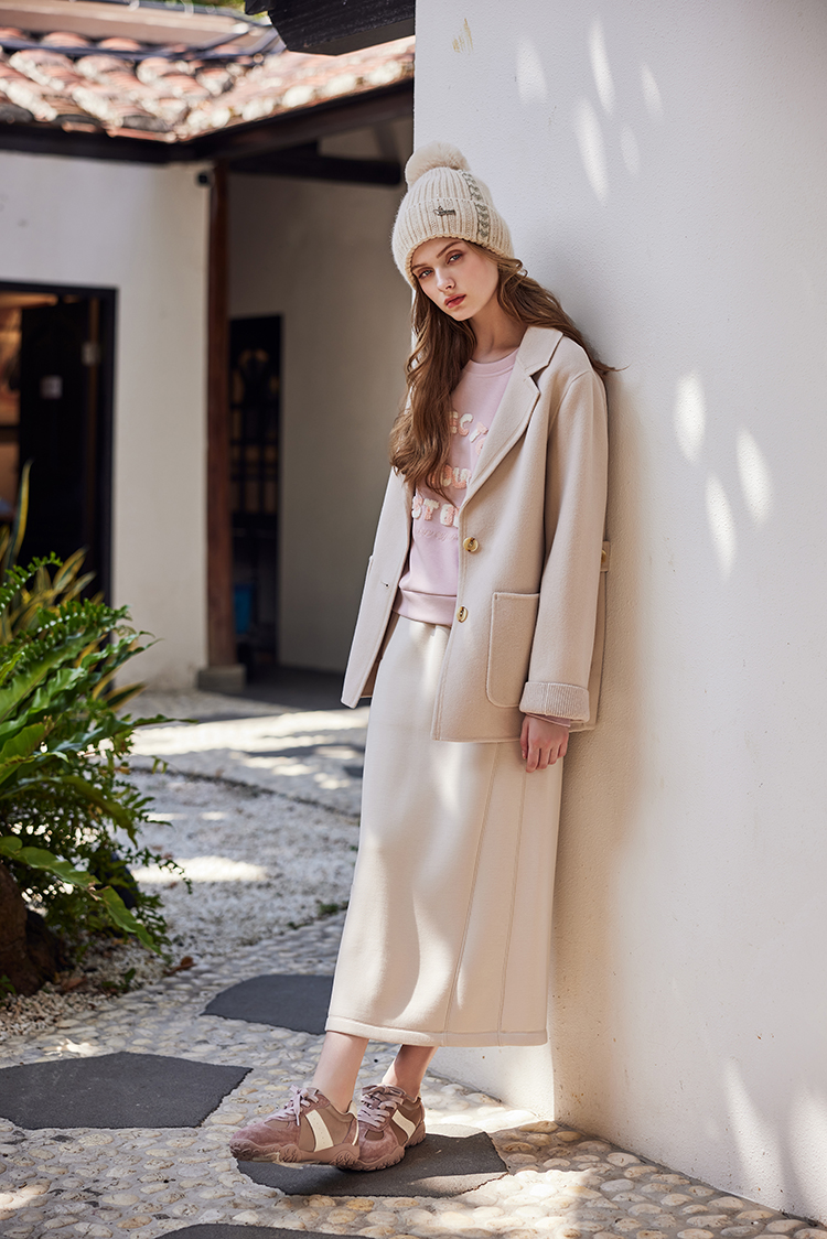 abito慵懶休閒鬆緊腰頭長裙