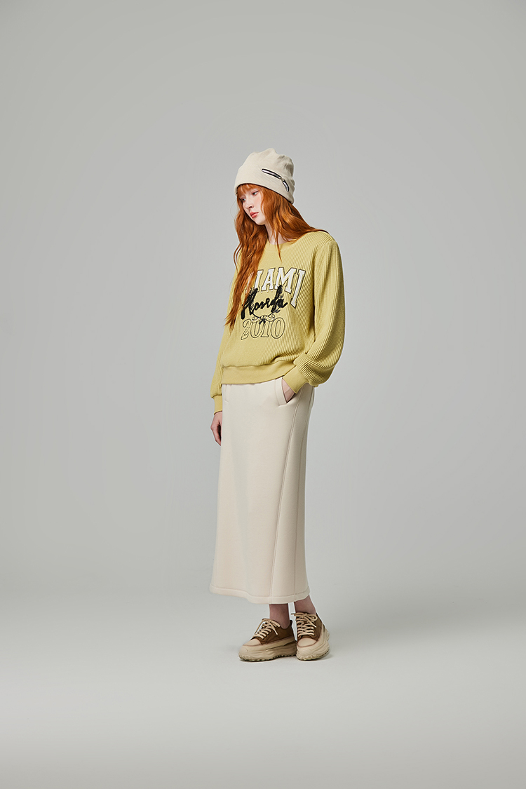 abito慵懶休閒鬆緊腰頭長裙