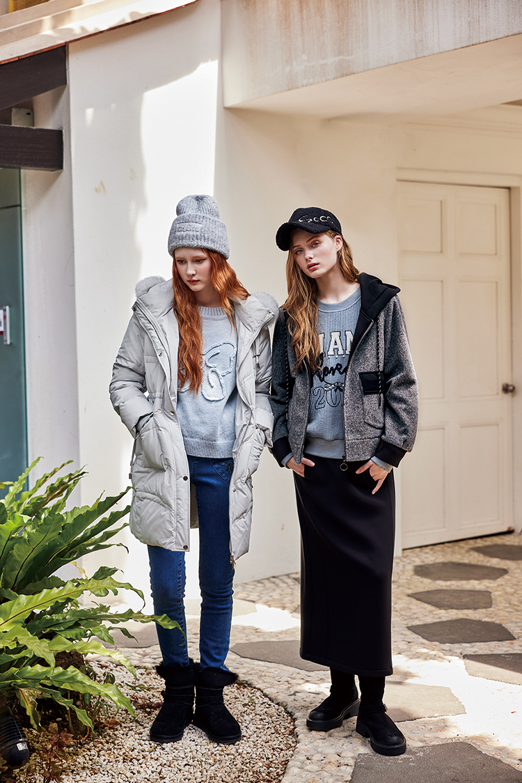 abito長版毛領羽絨外套