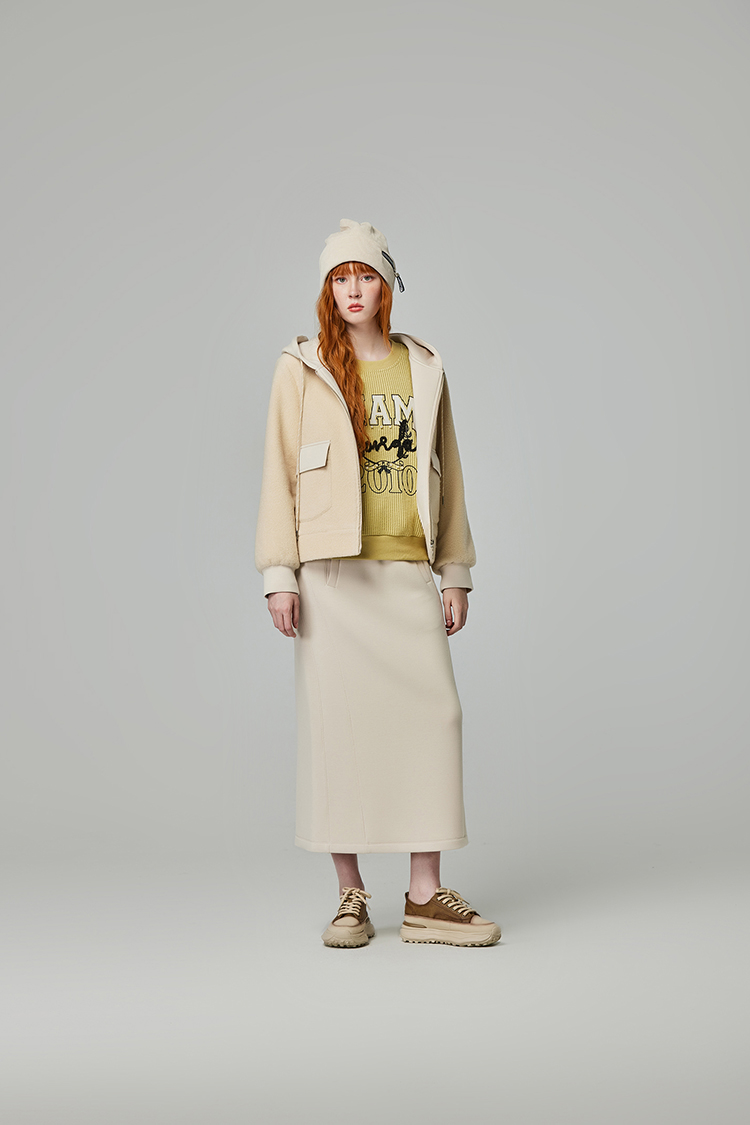 abito休閒連帽拼接外套