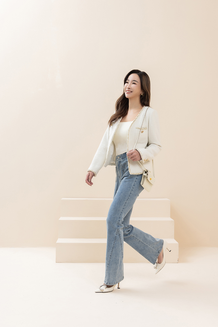 abito經典金邊雙口袋外套