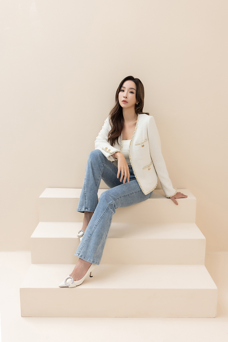 abito經典金邊雙口袋外套