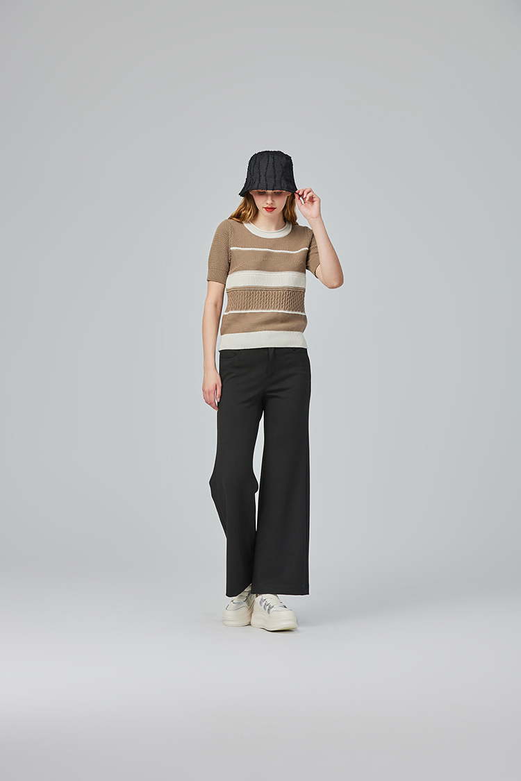 abito質感拼接針織上衣