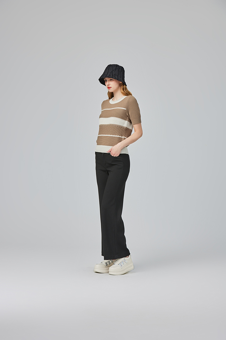 abito質感拼接針織上衣