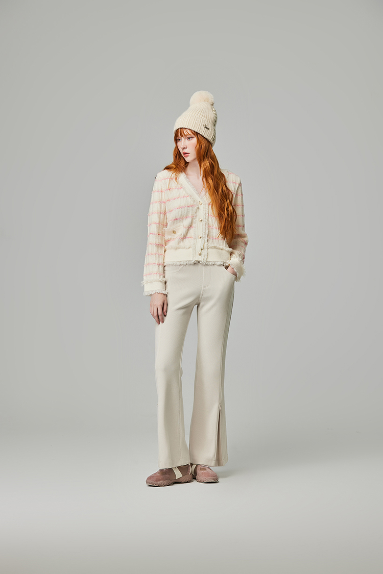 abitoV領條紋開襟衫