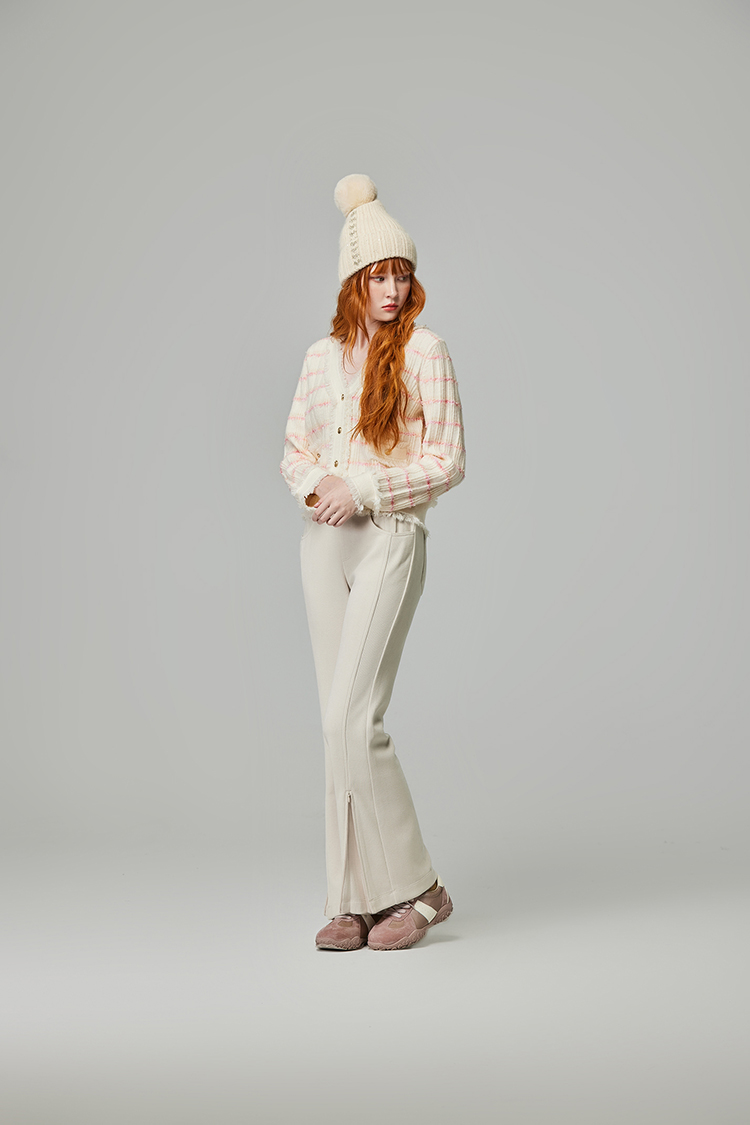 abitoV領條紋開襟衫