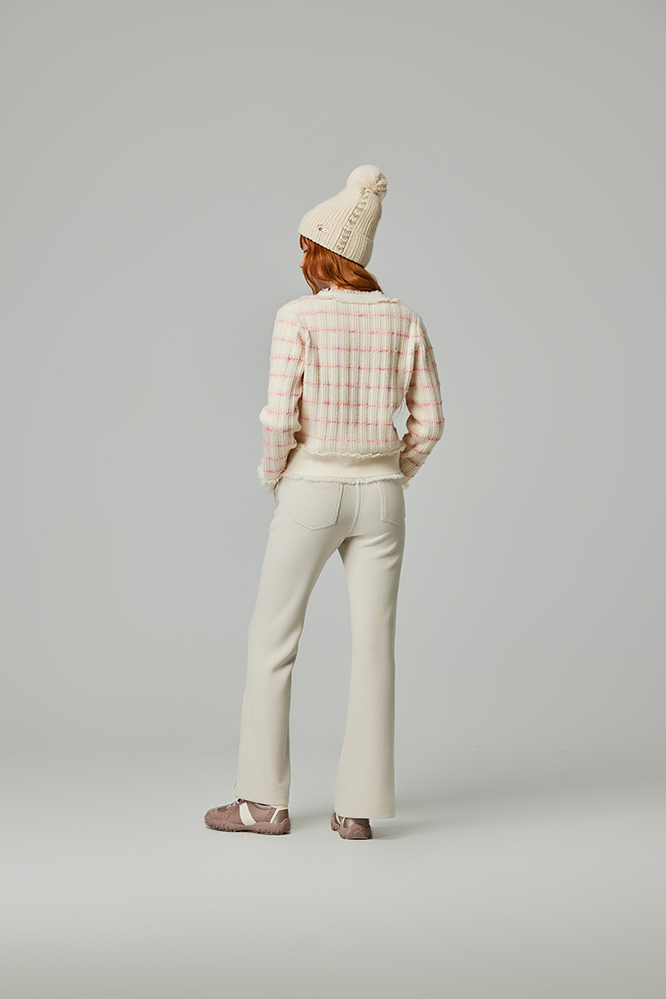 abitoV領條紋開襟衫