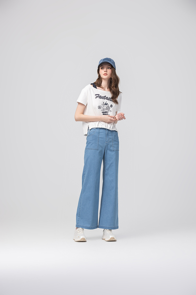 abito涼感棉質休閒長褲