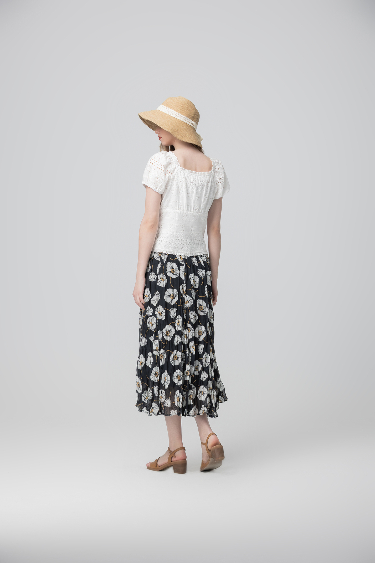 abito質感細緻百褶長裙