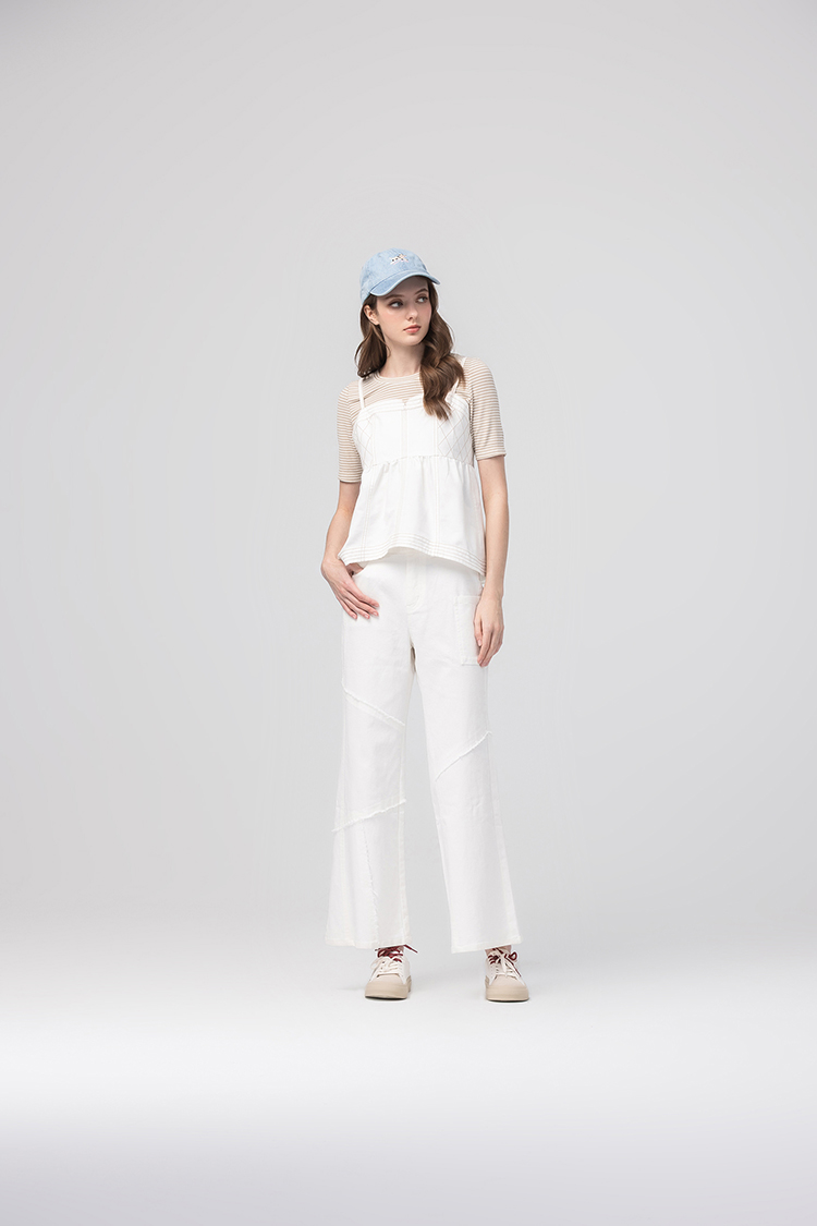 abito甜美條紋吊帶上衣