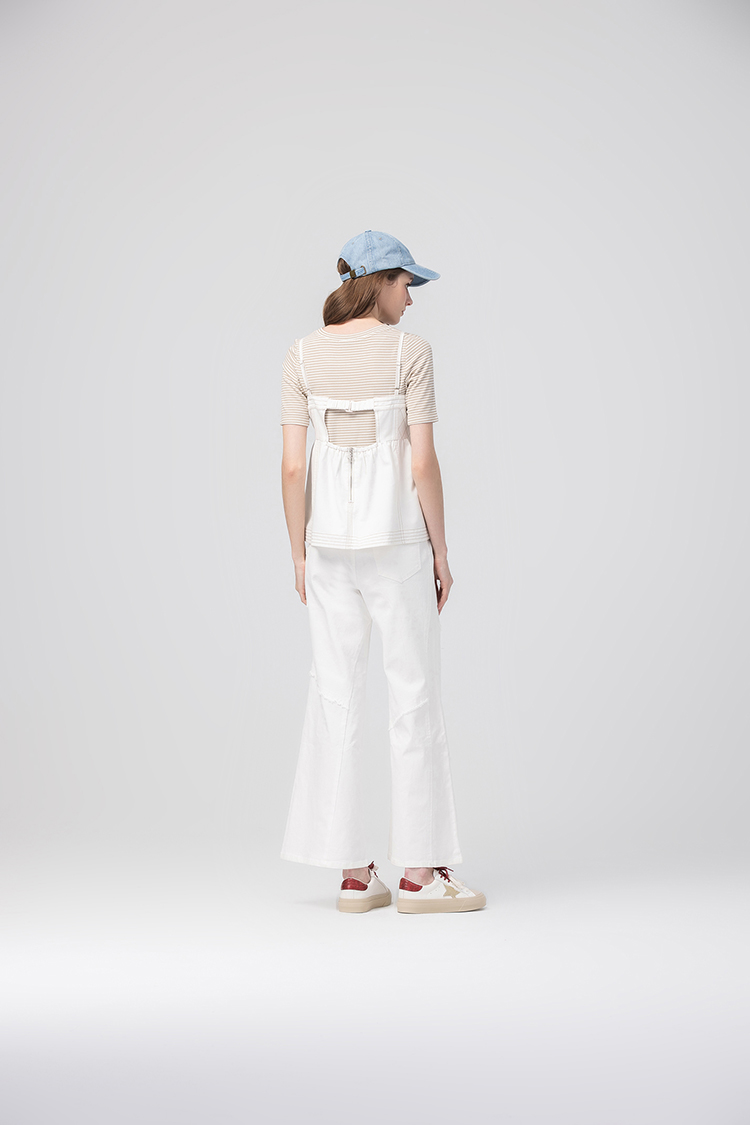 abito甜美條紋吊帶上衣