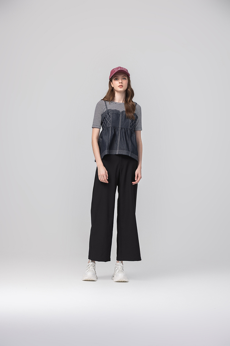 abito甜美條紋吊帶上衣