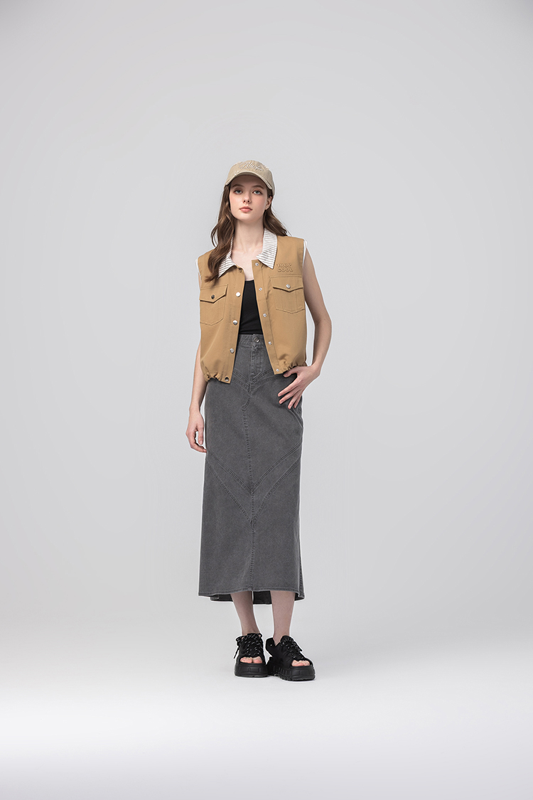 abito質感棉質工裝上衣