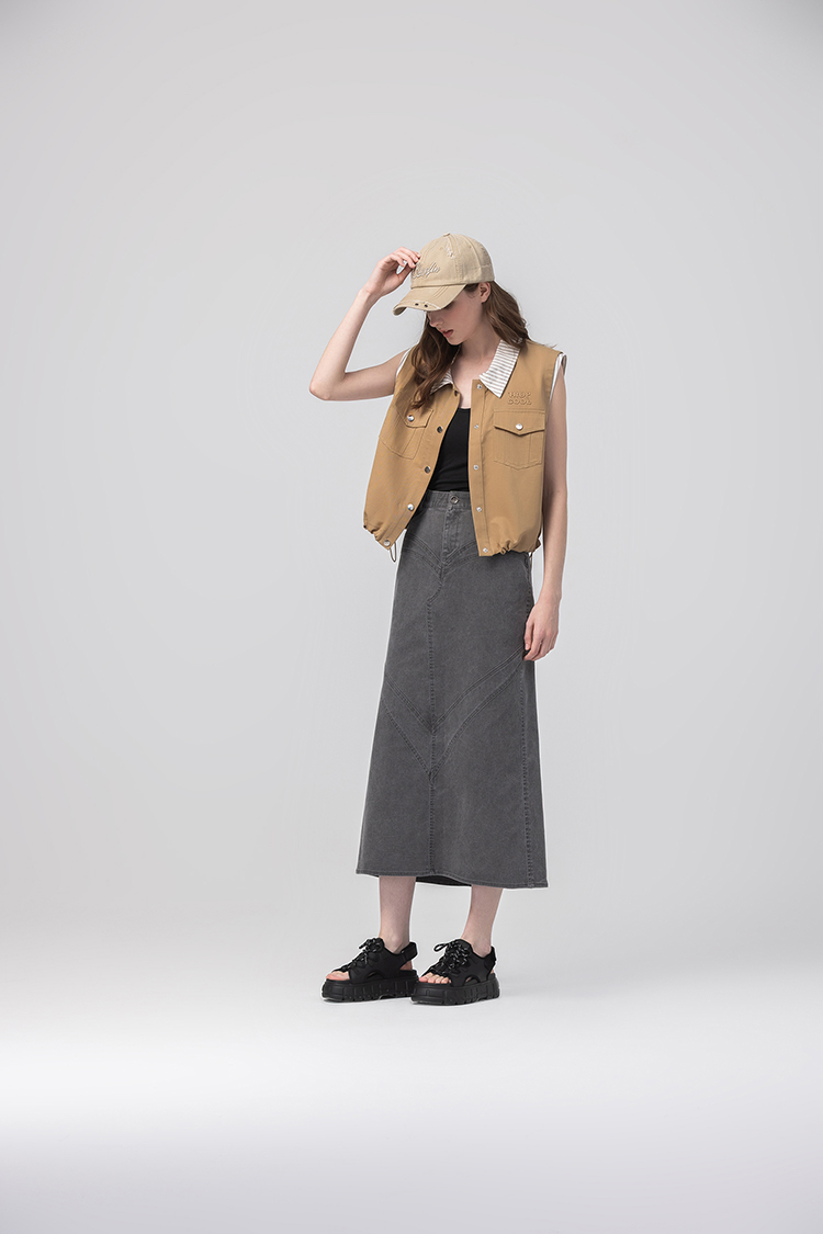 abito質感棉質工裝上衣