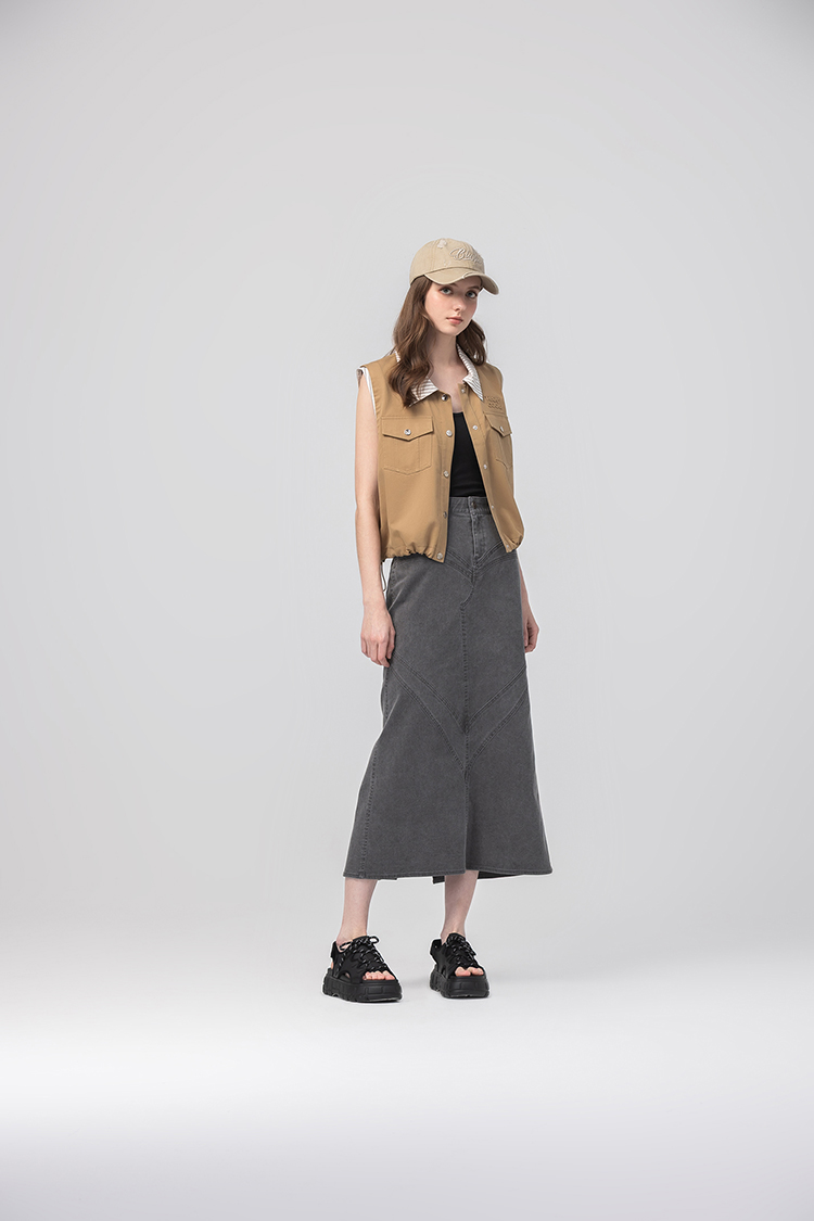 abito質感棉質工裝上衣