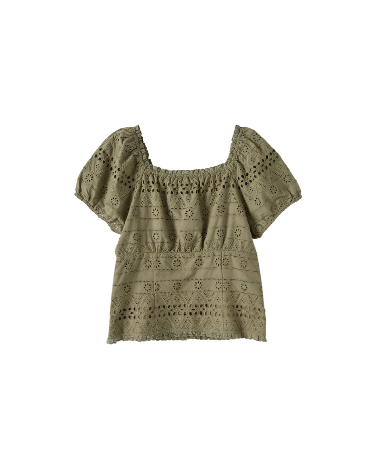 abito浪漫刺繡蕾絲鏤空上衣