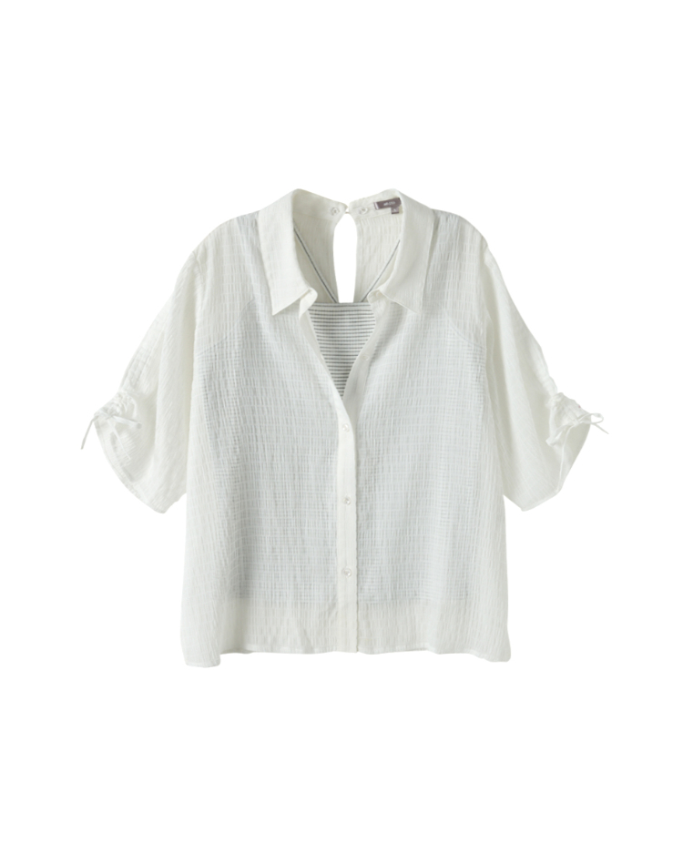 abito清新兩穿連袖襯衫