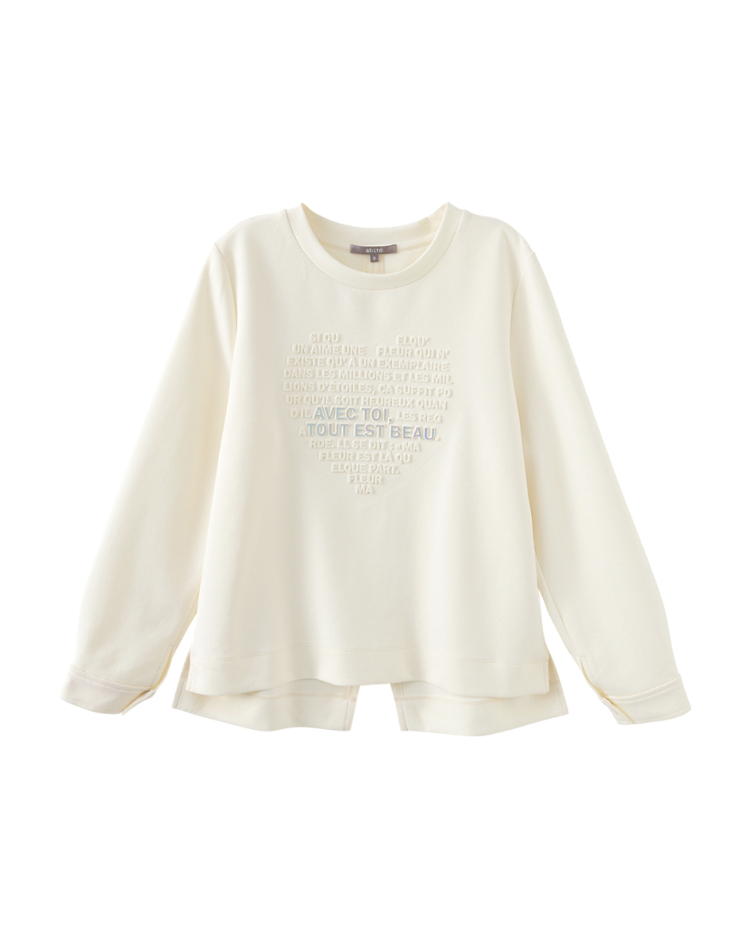 abito愛心字母鋼印上衣