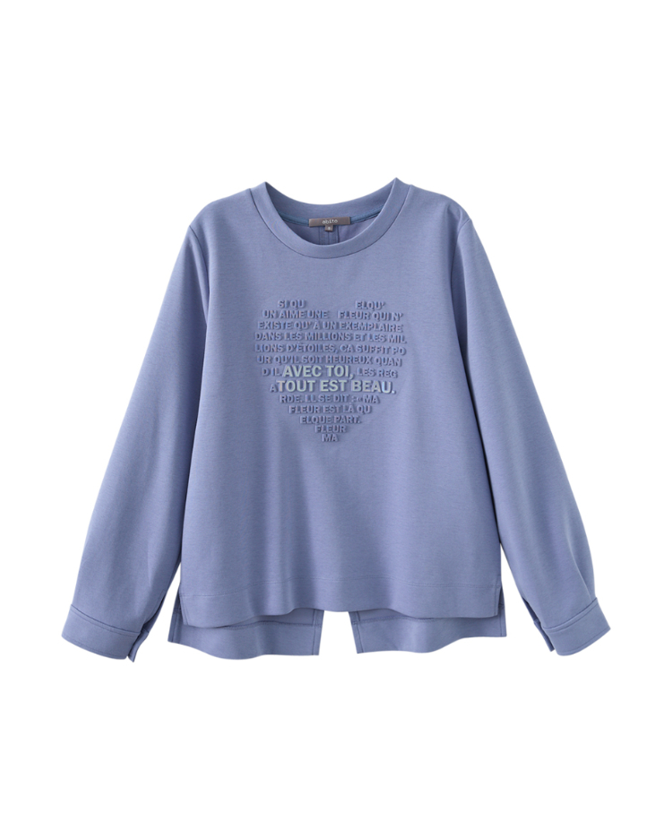 abito愛心字母鋼印上衣