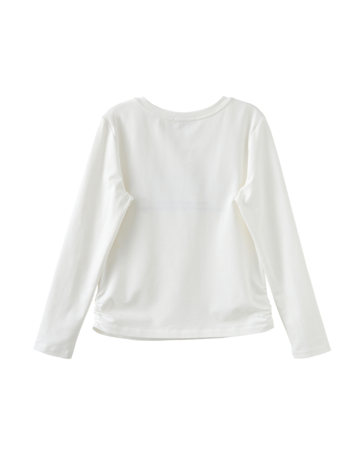 abito精緻花瓣字母上衣