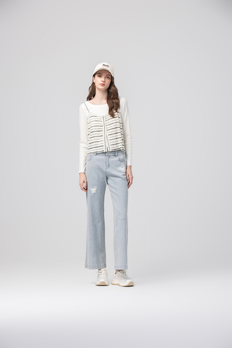 abito甜美兩件式條紋背心