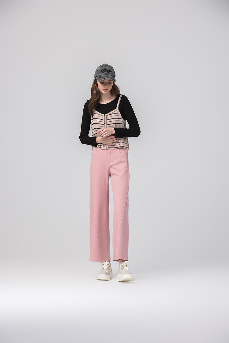 abito甜美兩件式條紋背心