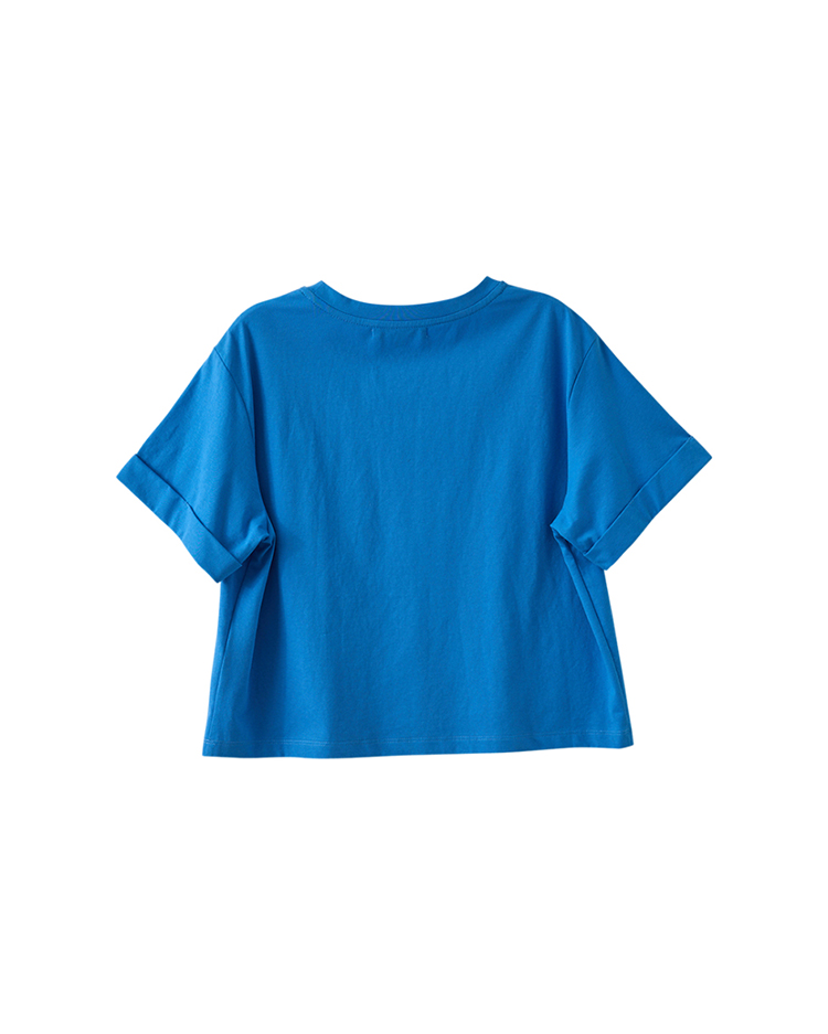 abito甜美愛心膠印上衣