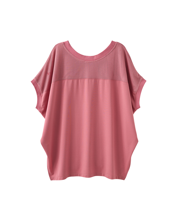 abito休閒寬鬆網布拼接上衣