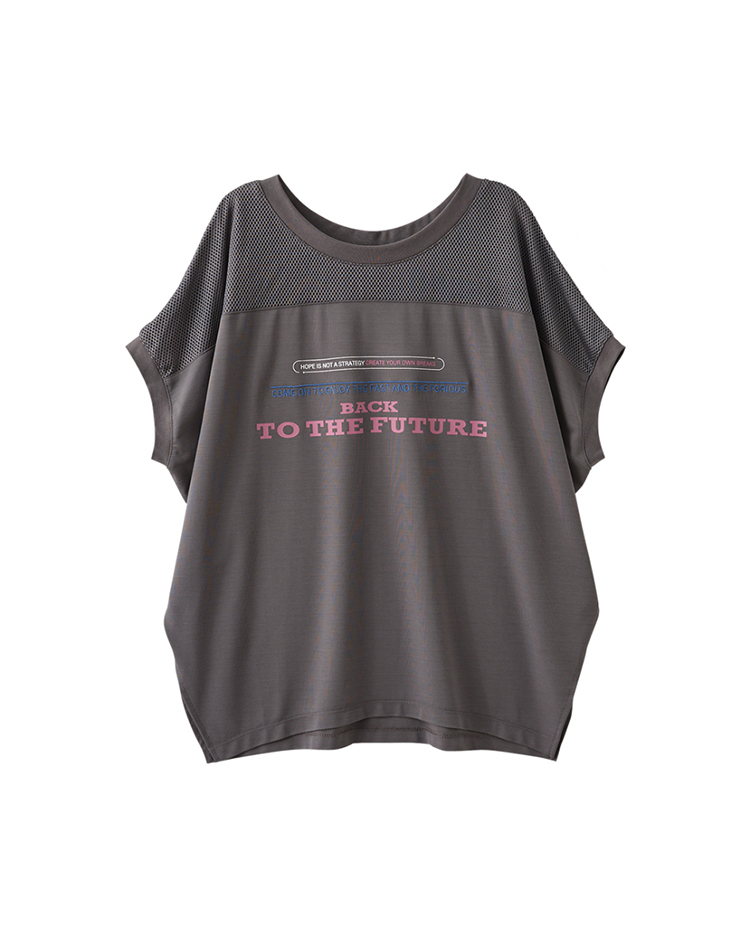 abito休閒寬鬆網布拼接上衣