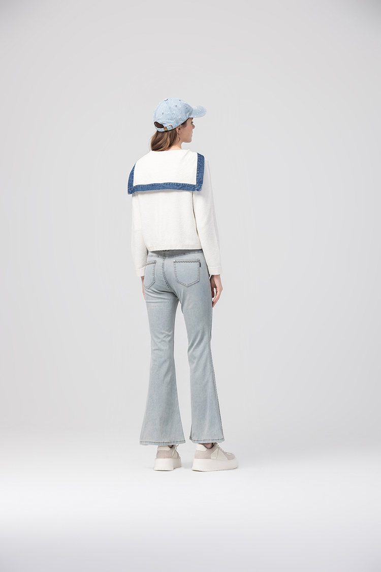 abito高腰雙釦喇叭褲