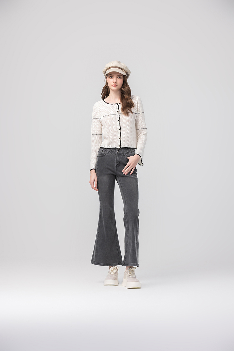 abito高腰雙釦喇叭褲