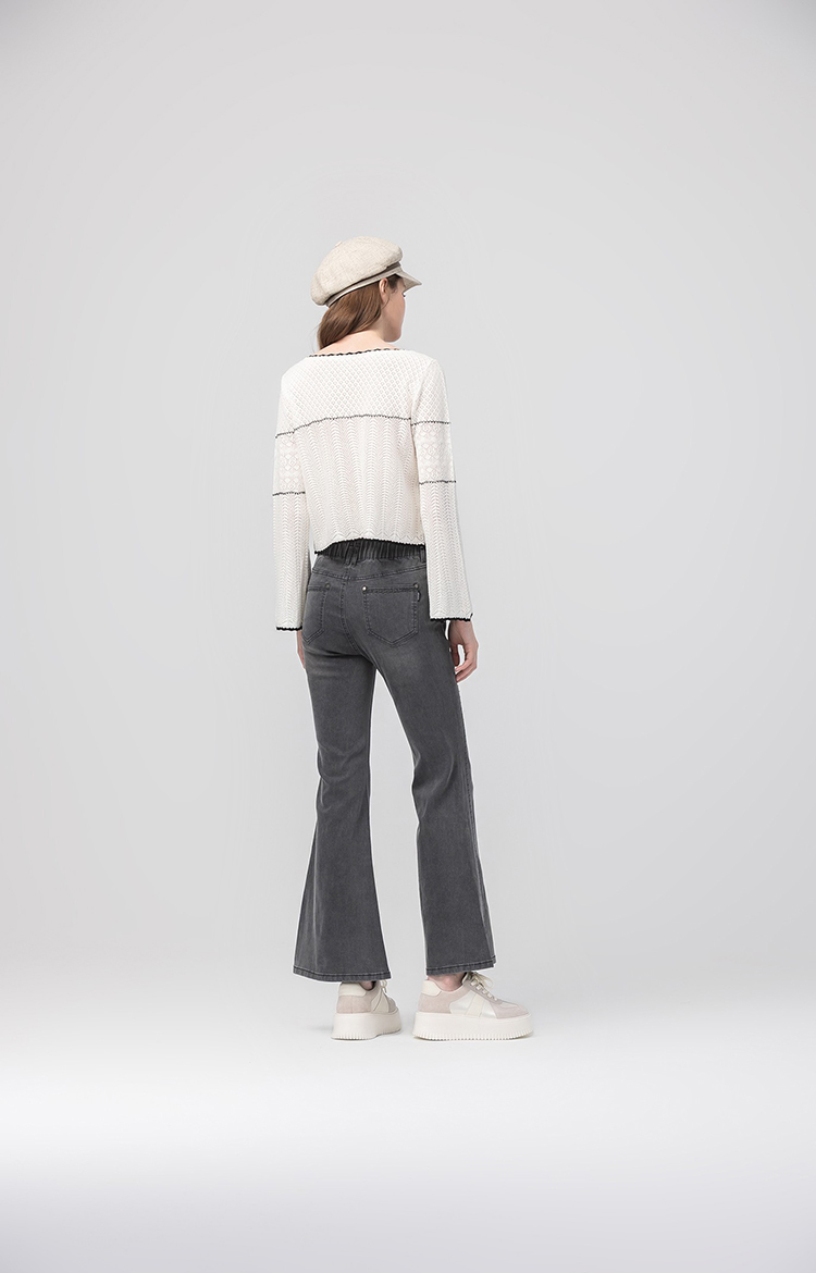 abito高腰雙釦喇叭褲