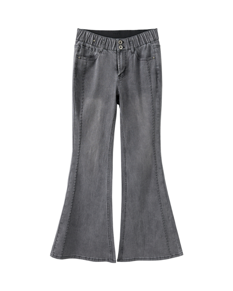 abito高腰雙釦喇叭褲