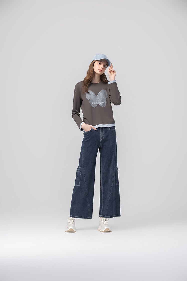 abito工裝口袋造型寬褲