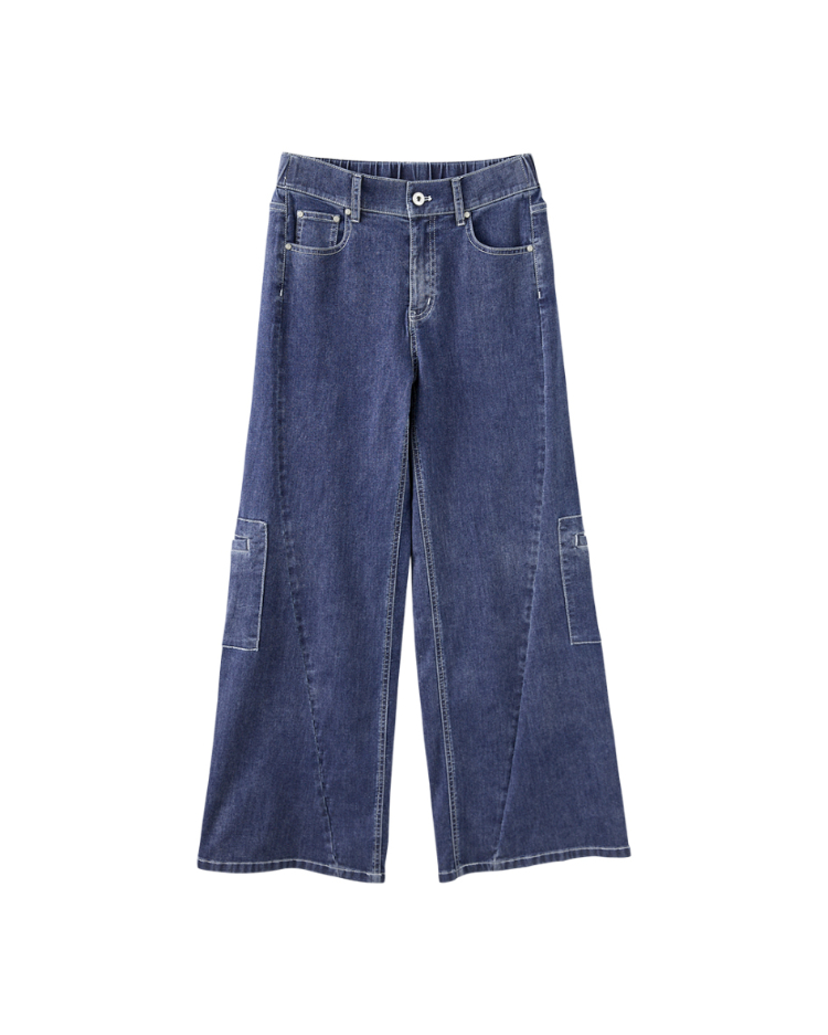 abito工裝口袋造型寬褲