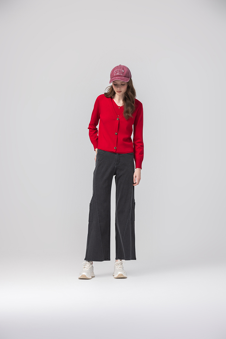 abito工裝口袋造型寬褲