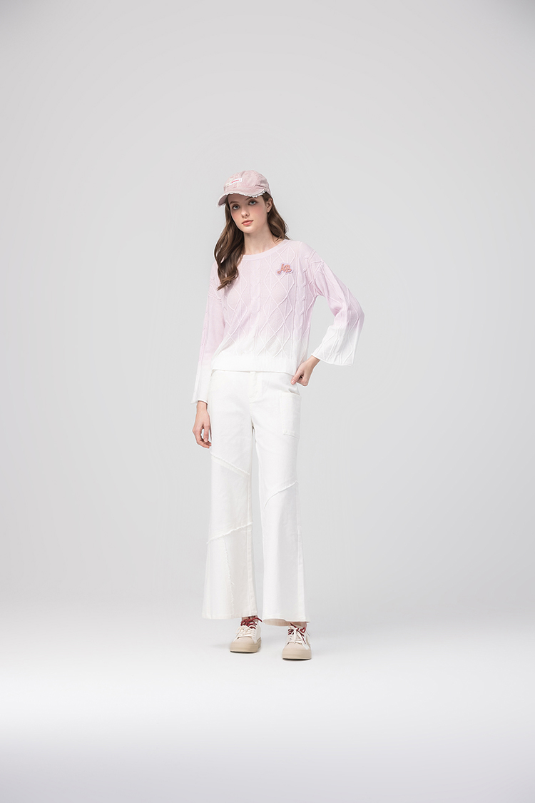 abito個性剪裁拼接寬褲