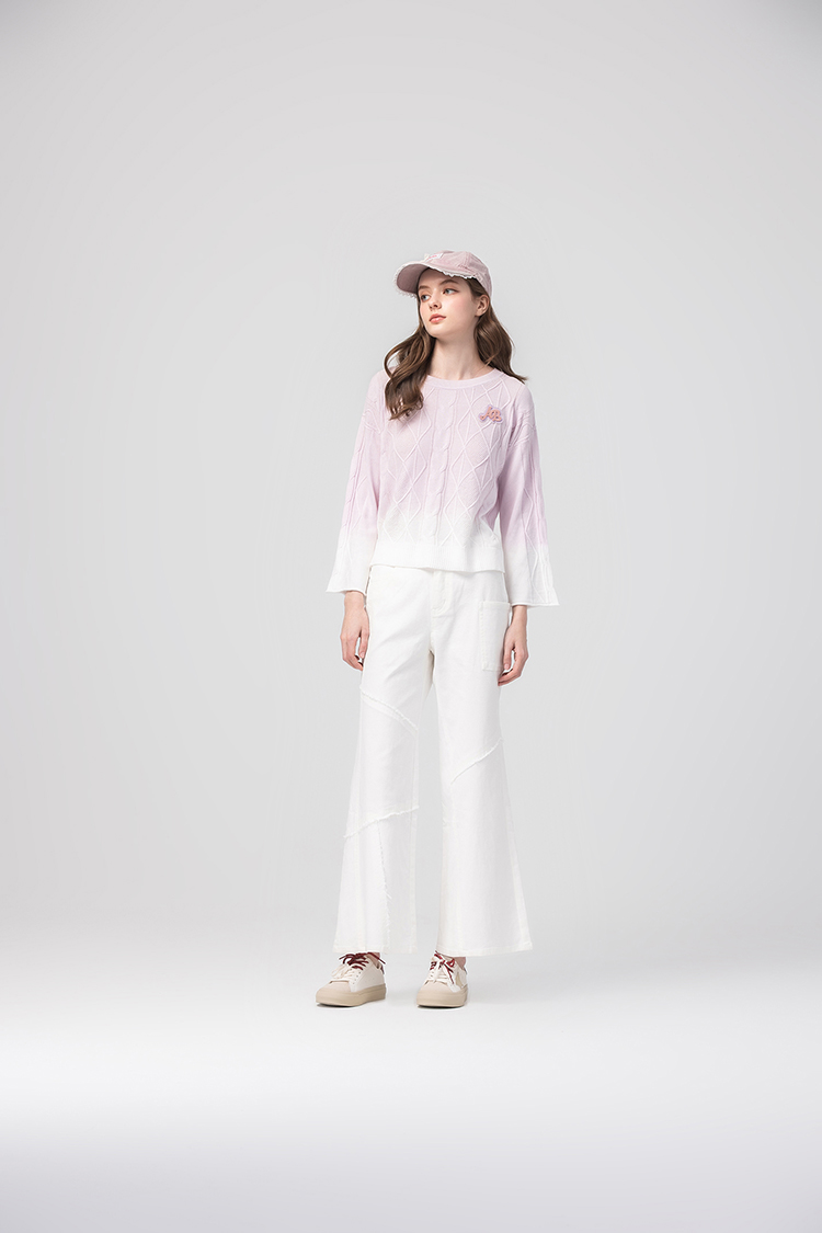 abito個性剪裁拼接寬褲