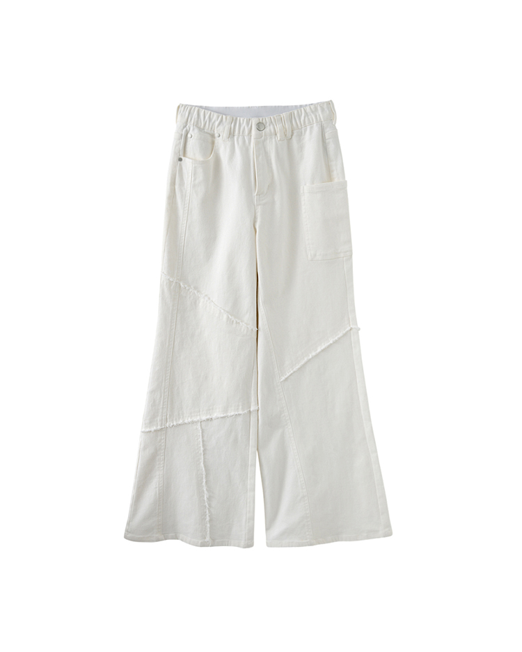 abito個性剪裁拼接寬褲